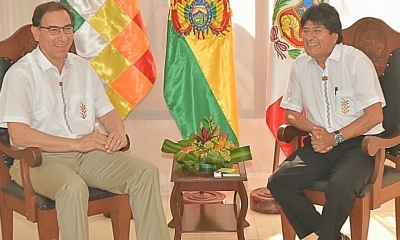 Martín Vizcarra  y Evo Morales/Foto. ABI