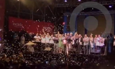 Miles de vivientes se dieron cita a la serenata/Foto. Captura de pantalla