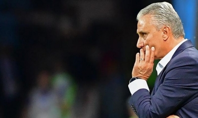 El entrenador de Brasil, Tite, durante un partido de su Selección.