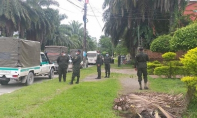 Policías en el municipio de Villa Tunari, la semana pasada. | Radio Kawsachun Coca
