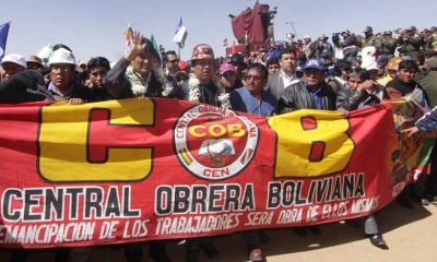Presidente Evo Morales encabezó multitudinaria marcha en la ciudad de Oruro. Foto: ABI