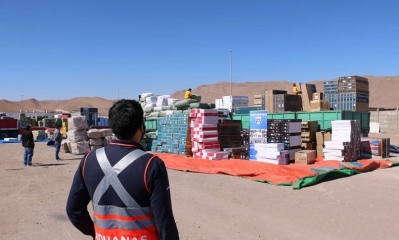 La mercancía de contrabando decomisada en Chile. / Foto: Aduana de Iquique