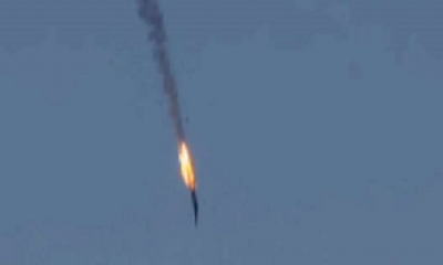 Avión derribado | Fuente: EFE | Fotógrafo: HABERTURK TV CHANNEL
