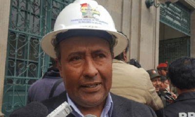 El secretario ejecutivo de la Confederación Sindical de Trabajadores Petroleros de Bolivia, José Domingo Vásquez