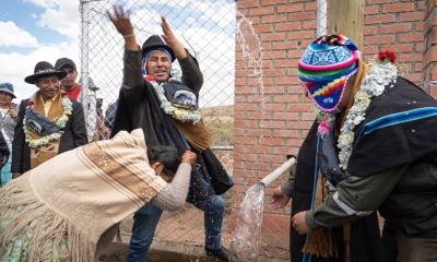 sistema de agua en el municipio de Coro Coro 