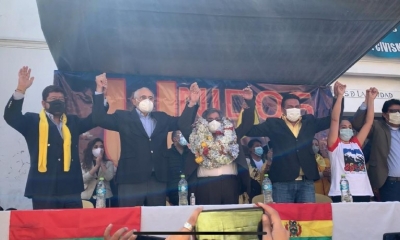 Proclamación de Albarracín por parte de CC, Sol.bo y UN | Doria Medina