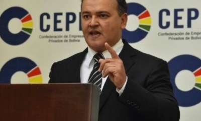 El presidente de los empresarios privados de Bolivia, Ronald Nostas