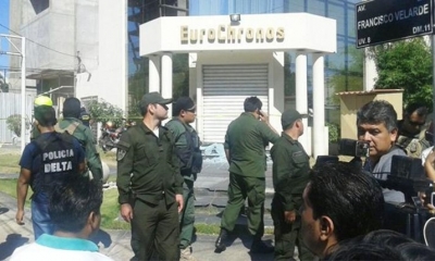 Atraco frustrado a la joyería Eurochronos, ocurrido hace un año. Foto: Internet