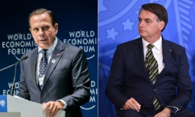 Joao Doria, gobernador de Sao Paulo, y Jair Bolsonaro, presidente de Brasil.