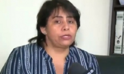 Mirna Arancibia, abogada del mayor Saldaña/Foto. Captura de pantalla