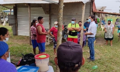 El concejal Manuel Saavedra inspeccionó el asentamiento gremial en el barrio las maras.