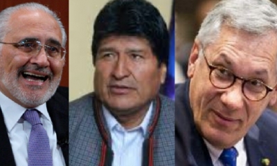 Carlos Mesa, Evo Morales y Eduardo Rodríguez/Foto. Kandire