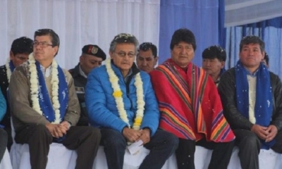 l primer mandatario entregó una unidad educativa esta mañana en Cochabamba. Foto: Ministerio de Comunicación
