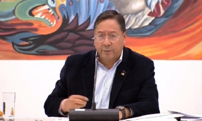 El presidente del Estado, Luis Arce