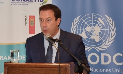 El representante de la UNODC en Bolivia, Thierry Rostan