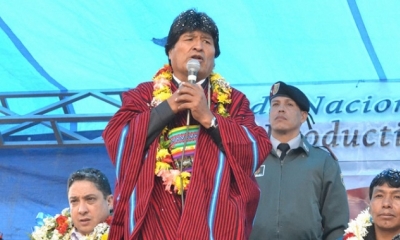 El presidente Evo Morales durante su discurso en un acto en El Alto. Foto: ANF