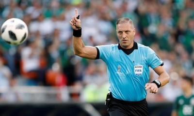 El árbitro argentino Néstor Pitana durante un partido del Mundial de Rusia 2018. Foto: Reusters