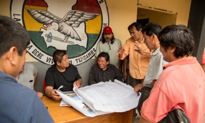 José Quecaña reunido con el Dirigente de D´orbigny