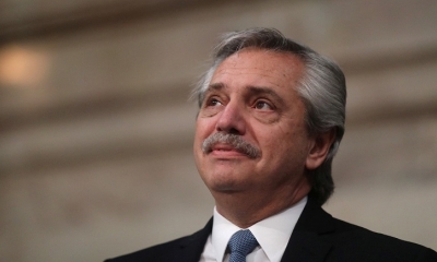 El presidente de Argentina, Alberto Fernández, en el Congreso, el 1 de marzo de 2020.
