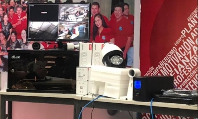 Así entregaron las cámara de seguridad/Foto. RB