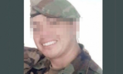 El militar que golpeó a su pareja. Foto: Facebook