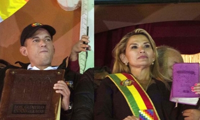 Luis Fernando Camacho y  Jeanine Áñez