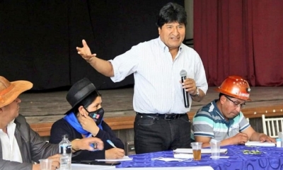 La reunión se hizo a la cabeza del líder del MAS. Foto: FB / Evo Morales