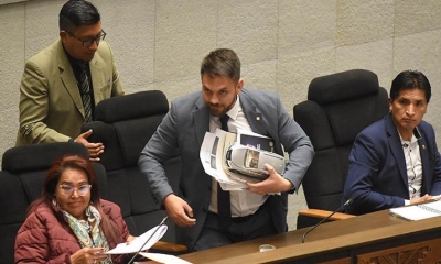 Interpelación al ministro de Gobierno, Eduardo del Castillo, en junio pasado. | APG