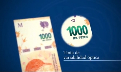 El Banco Central presentó este jueves el nuevo billete de mil pesos que lleva la imagen de un hornero y representará el de mayor valor en el país.