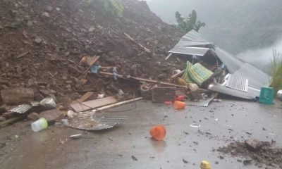 Las fuertes lluvias ocasionaron el deslizamiento/Foto. RRSS