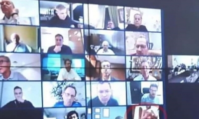 La reunión virtual era entre miembros de la Federación de Industrias de San Pablo y el presidente.