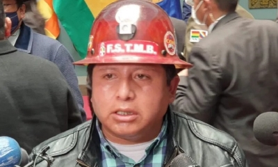 El secretario ejecutivo de la Central Obrera Boliviana (COB), Juan Carlos Huarachi