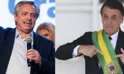Alberto Fernández y Jair Bolsonaro/Foto. RRSS