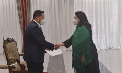 La embajadora de México en Bolivia, María Teresa Mercado