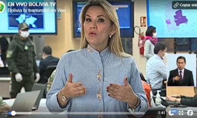 La presidenta Jeanine Áñez 