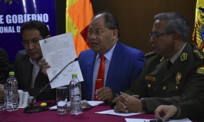La conferencia de prensa del Ministerio de Gobierno y la Policía. | Archivo | APG