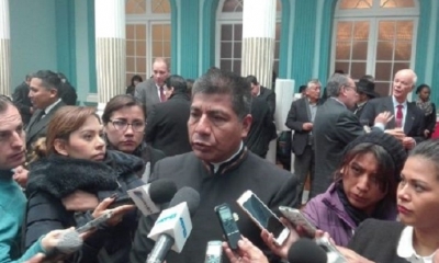 El canciller boliviano Fernando Huanacuni dio a conocer la agenda del mandatario. Foto: EL DEBER