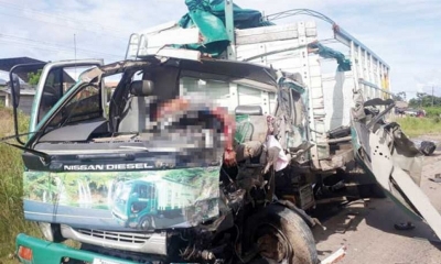 Camión siniestrado en Entre Ríos