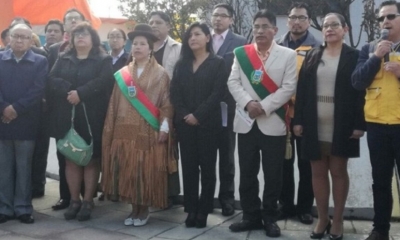 El gobernador encabezó los actos en El Alto. 
