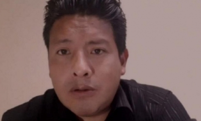 El candidato a gobernador Santos Quispe
