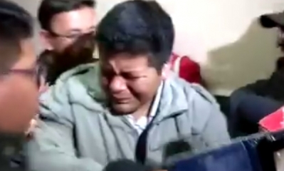 Franclin Gutiérrez no soportó salió llorando de audiencia cautelar/Foto. Captura de pantalla 