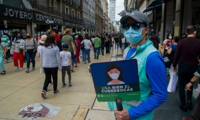 personal de salud insta a usar correctamente el barbijo en México