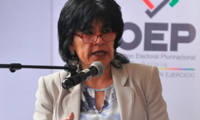 Katia Uriona, presidenta del Tribunal Supremo Electoral/Foto. RRSS