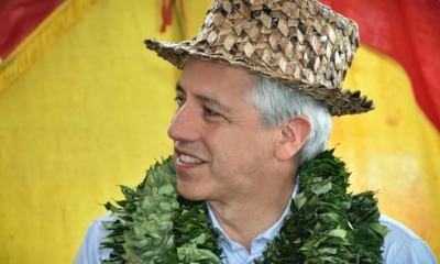 Álvaro García Linera en Coripata/Foto. Vicepresidencia