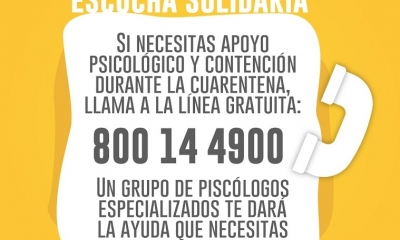 Línea de apoyo psicológico.
