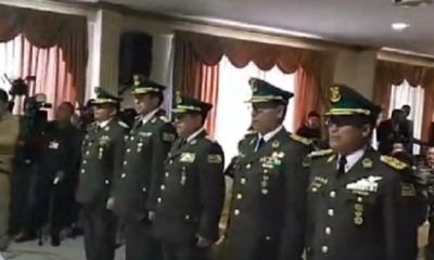 El nuevo comandante posesionó al Alto mando policial/Foto. Captura de pantalla