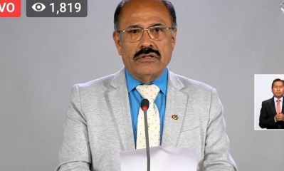 El ministro de Salud, Aníbal Cruz. 