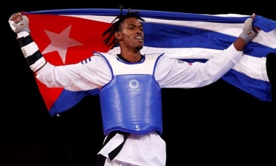 El bicampeón mundial de taekwondo de Cuba Rafael Yunier Alba Castillo. | EFE