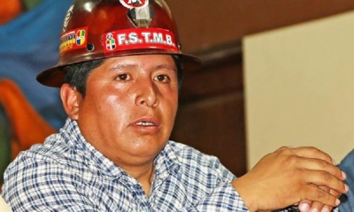 Juan Carlos Huarachi, secretario ejecutivo de la COB/Foto. RRSS