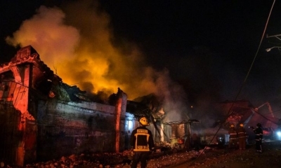 La zona afectada por la explosión en San Cristóbal (República Dominicana)